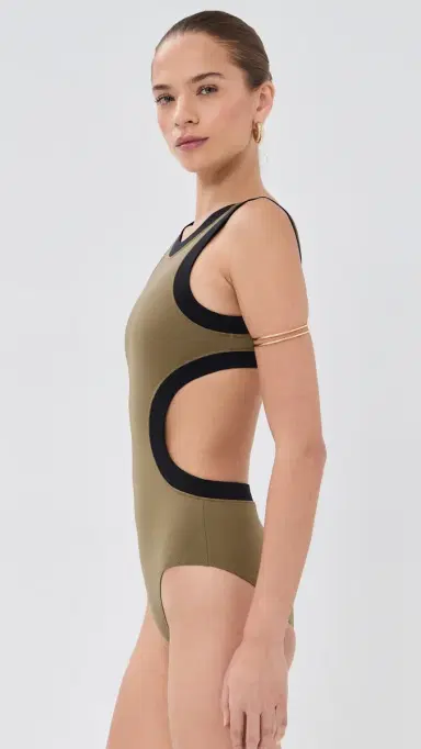 STAUD Dolce One Piece Thyme/Black | Thumbnail 4 STAUD Dolce One Piece Thyme/Black | Thumbnail 4