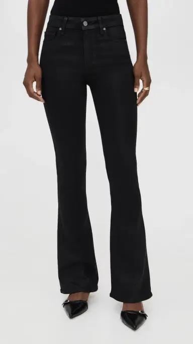 PAIGE Laurel Canyon Jeans Black Fog Luxe Coating 33 | Thumbnail 2