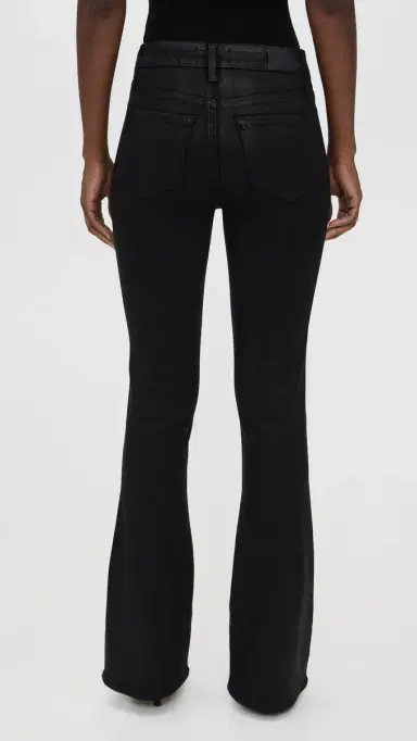 PAIGE Laurel Canyon Jeans Black Fog Luxe Coating 33 | Thumbnail 3
