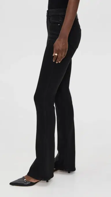 PAIGE Laurel Canyon Jeans Black Fog Luxe Coating 33 | Thumbnail 4