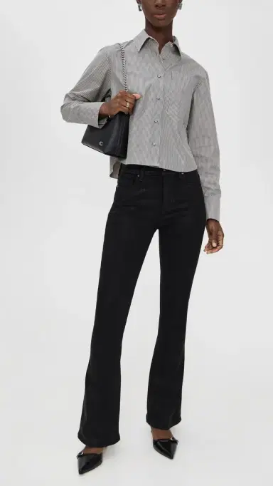 PAIGE Laurel Canyon Jeans Black Fog Luxe Coating 33 | Thumbnail 5
