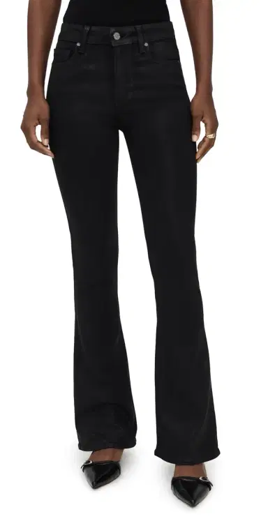 PAIGE Laurel Canyon Jeans Black Fog Luxe Coating 33 | Thumbnail 1