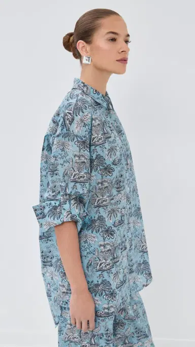 STAUD Sandbar Top Sky Toile | Thumbnail 4