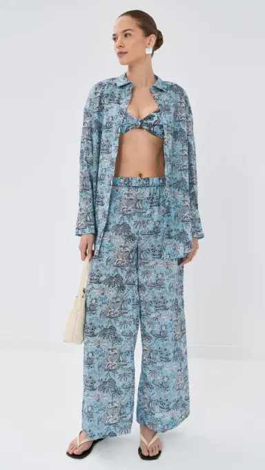 STAUD Sandbar Top Sky Toile | Thumbnail 5