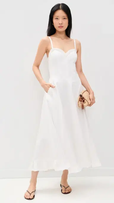 Free People Another Season Midi Dress Coconut ilk | Thumbnail 5