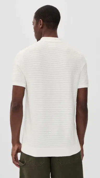 Billy Reid Lachlan Links Knit Polo White M | Thumbnail 3 Billy Reid Lachlan Links Knit Polo White M | Thumbnail 3
