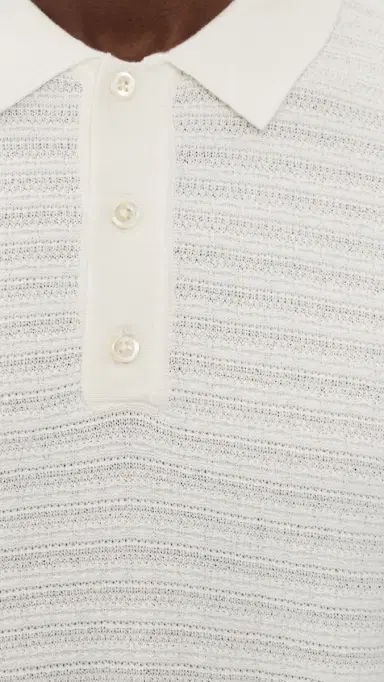 Billy Reid Lachlan Links Knit Polo White M | Thumbnail 6 Billy Reid Lachlan Links Knit Polo White M | Thumbnail 6