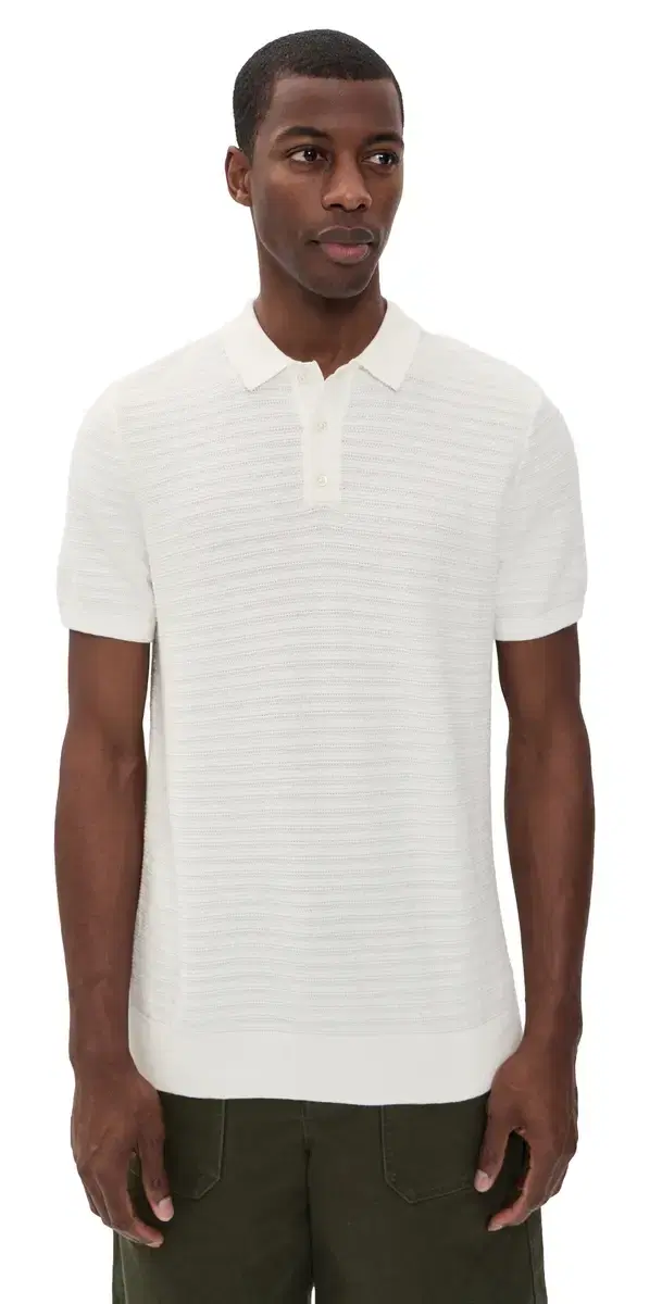 Billy Reid Lachlan Links Knit Polo White