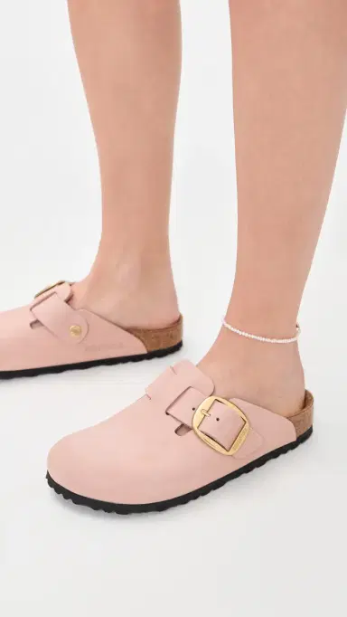 Birkenstock Boston Big Buckle Clogs Soft Pink | Thumbnail 3