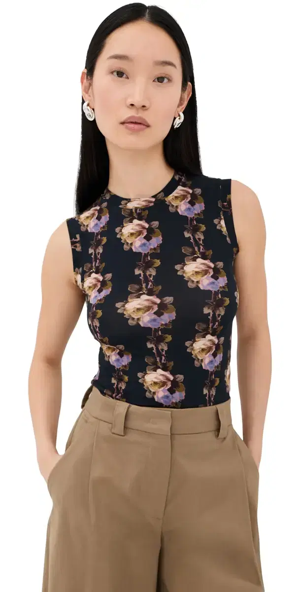 Printed Jersey T-Shirt Black ilac