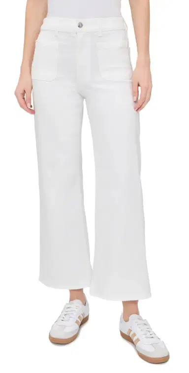 Madewell The Petite Emmy Wide-Leg Jean in Tile White Tile White 25 | Thumbnail 1 Madewell The Petite Emmy Wide-Leg Jean in Tile White Tile White 25 | Thumbnail 1