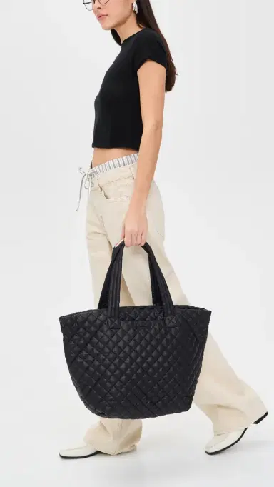 MZ Wallace Medium Metro Deluxe Tote Bag Black One Size | Thumbnail 3 MZ Wallace Medium Metro Deluxe Tote Bag Black One Size | Thumbnail 3