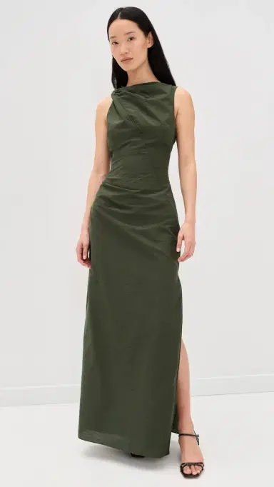 SIR. SIR. Sorel Maxi Dress Dark Olive 1 | Thumbnail 2 SIR. SIR. Sorel Maxi Dress Dark Olive 1 | Thumbnail 2