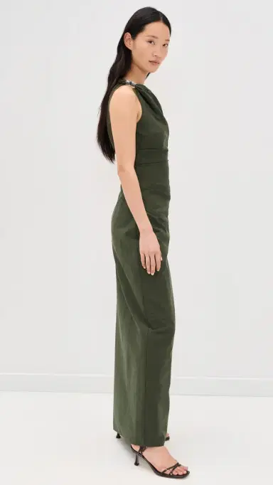 SIR. SIR. Sorel Maxi Dress Dark Olive 1 | Thumbnail 4 SIR. SIR. Sorel Maxi Dress Dark Olive 1 | Thumbnail 4