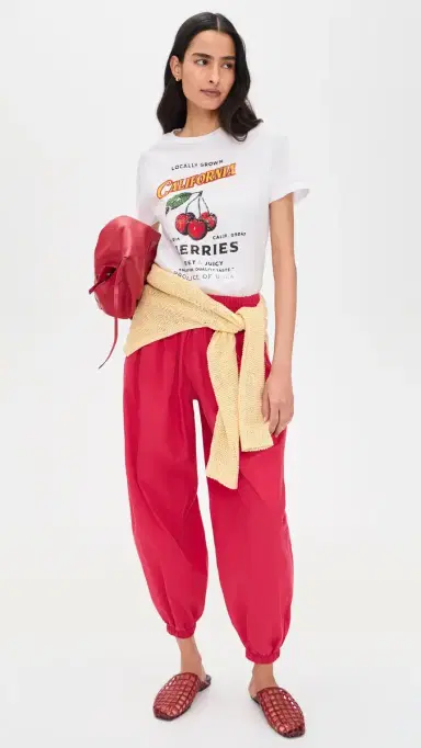 Sunny Somewhere Cherries Everyday Tee White | Thumbnail 5