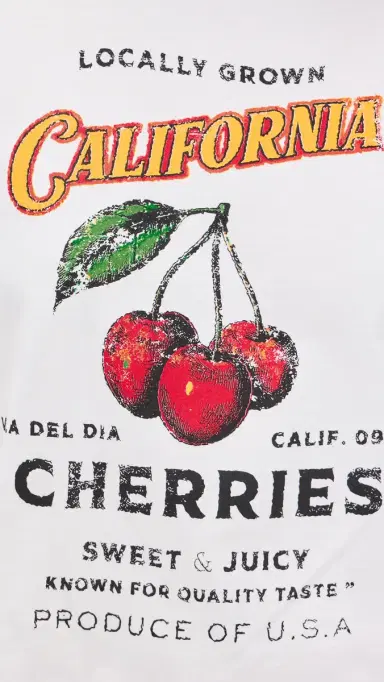 Sunny Somewhere Cherries Everyday Tee White | Thumbnail 6