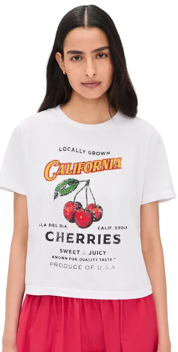 Cherries Everyday Tee White