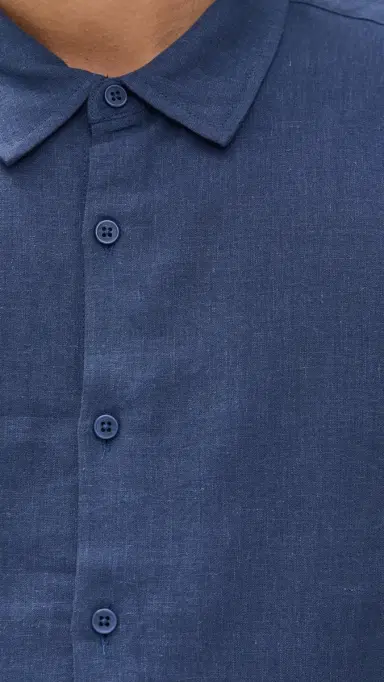 Onia Standard Long Sleeve Linen Shirt Vintage Indigo | Thumbnail 6 Onia Standard Long Sleeve Linen Shirt Vintage Indigo | Thumbnail 6