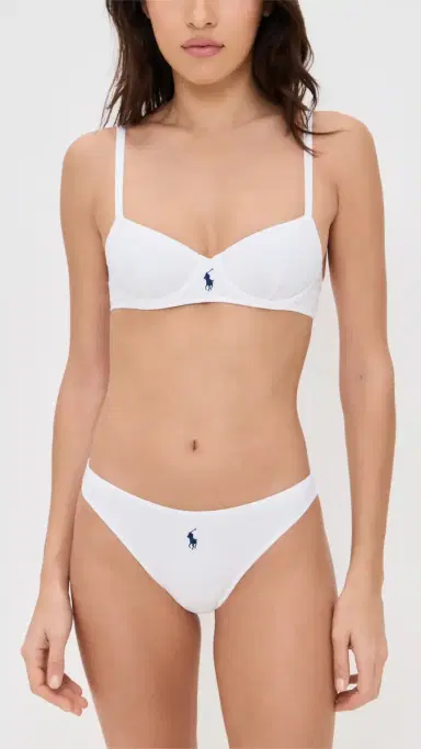 Polo Ralph Lauren Unlined Demi Bra White Cloud 36D | Thumbnail 5