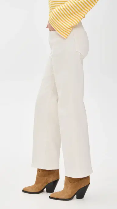 MOTHER The Rambler Zip Ankle Jeans Cream Puffs | Thumbnail 4 MOTHER The Rambler Zip Ankle Jeans Cream Puffs | Thumbnail 4