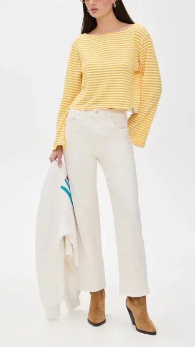 MOTHER The Rambler Zip Ankle Jeans Cream Puffs | Thumbnail 5 MOTHER The Rambler Zip Ankle Jeans Cream Puffs | Thumbnail 5