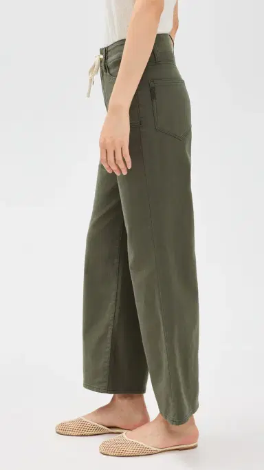 PAIGE Ari Waistband Tie and Stitch Thru Utility Pockets Pants Vintage Forester Green 26 | Thumbnail 4 PAIGE Ari Waistband Tie and Stitch Thru Utility Pockets Pants Vintage Forester Green 26 | Thumbnail 4