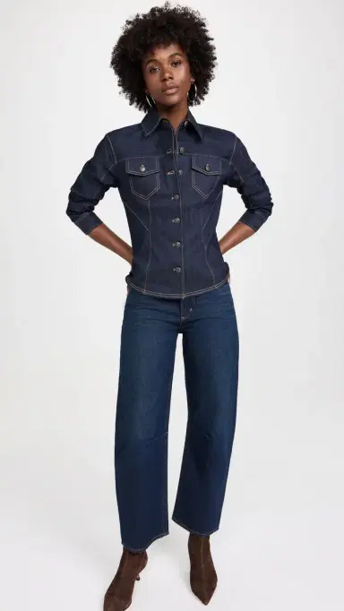 Cinq à Sept Denim Scrunched Canyon Jacket | Thumbnail 5 Cinq à Sept Denim Scrunched Canyon Jacket | Thumbnail 5