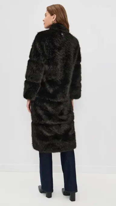 Apparis Faux Fur Sylke Sable Coat Noir | Thumbnail 3 Apparis Faux Fur Sylke Sable Coat Noir | Thumbnail 3