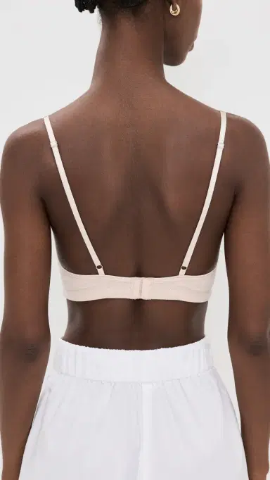 Stripe & Stare The Lace Plunge Bralette Sand M | Thumbnail 3