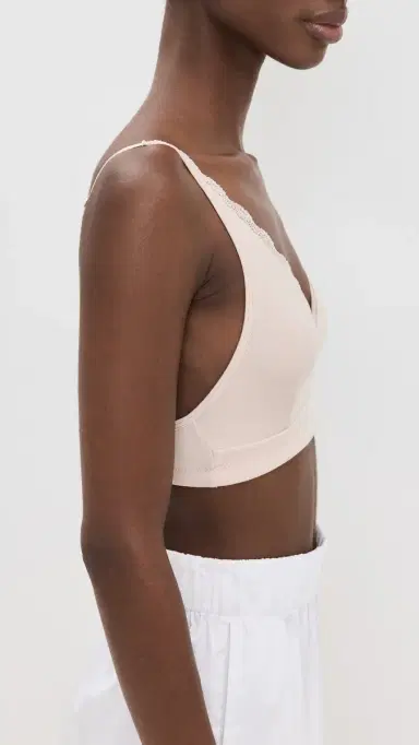 Stripe & Stare The Lace Plunge Bralette Sand M | Thumbnail 4