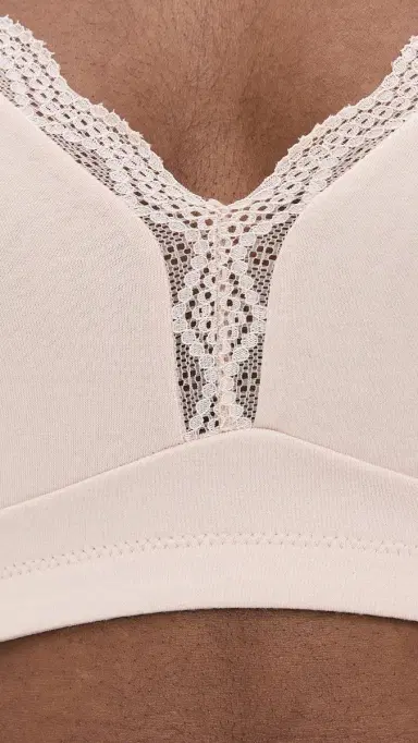 Stripe & Stare The Lace Plunge Bralette Sand M | Thumbnail 5