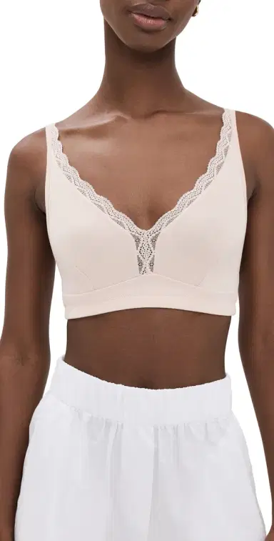 Stripe & Stare The Lace Plunge Bralette Sand M | Thumbnail 1