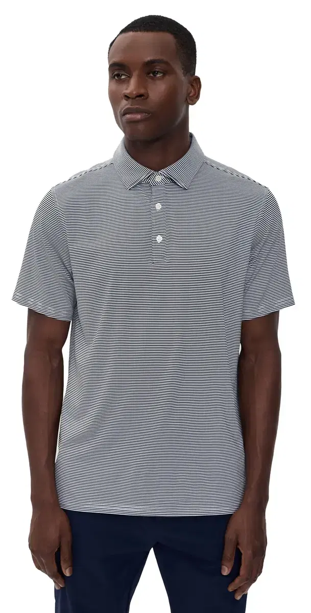 Rhone Drive Time Polo True Navy/White tripe