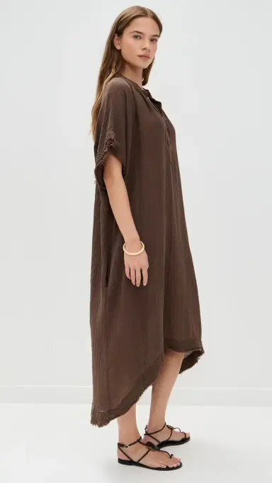 9seed Tunisia Dress Chocolate One Size | Thumbnail 4