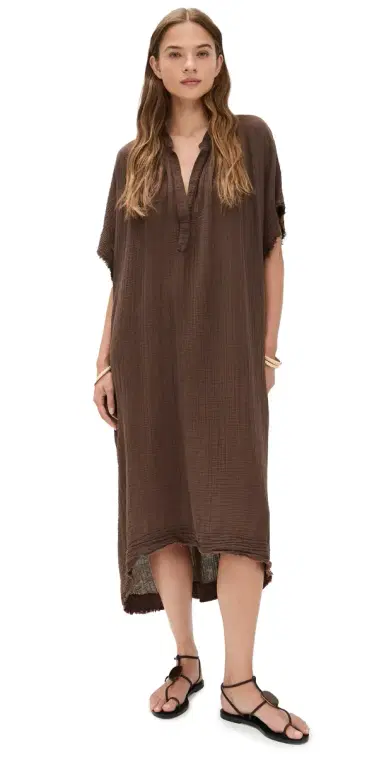 9seed Tunisia Dress Chocolate One Size | Thumbnail 1