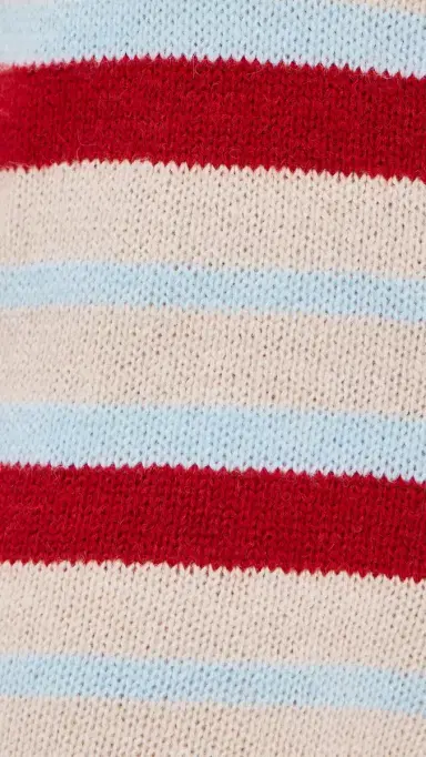 Little Lies Millie Knit Shorts Blue/Red Stripe S/M | Thumbnail 6