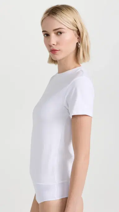 Ambitionist Boxy Tee Thong Bodysuit White | Thumbnail 4