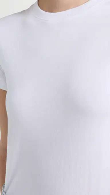 Ambitionist Boxy Tee Thong Bodysuit White | Thumbnail 6