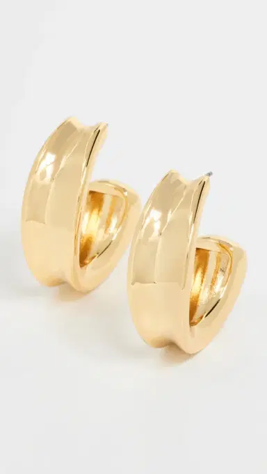 JENNY BIRD Doune Hoops High Polish Gold One Size | Thumbnail 2