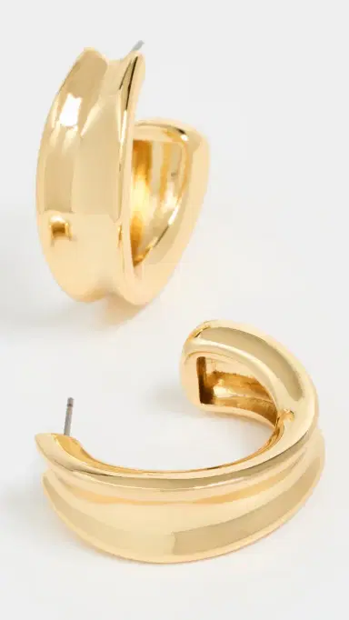 JENNY BIRD Doune Hoops High Polish Gold One Size | Thumbnail 4
