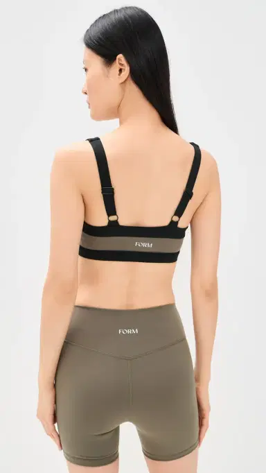 FORM Square Neck Sports Bra Walnut/Black | Thumbnail 3
