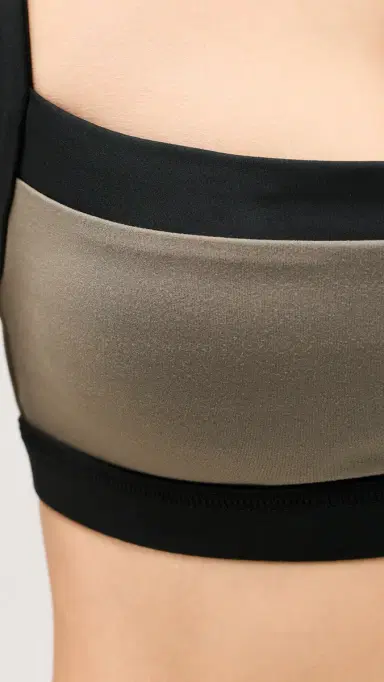 FORM Square Neck Sports Bra Walnut/Black | Thumbnail 6