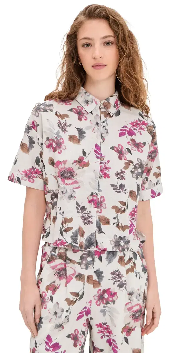 x overly Grey Jenni Top Amapola Print