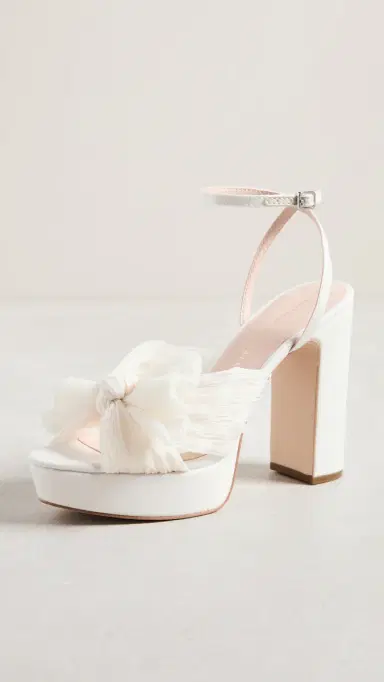 Loeffler Randall Natalia Platform Pleated Bow Sandals | Thumbnail 2