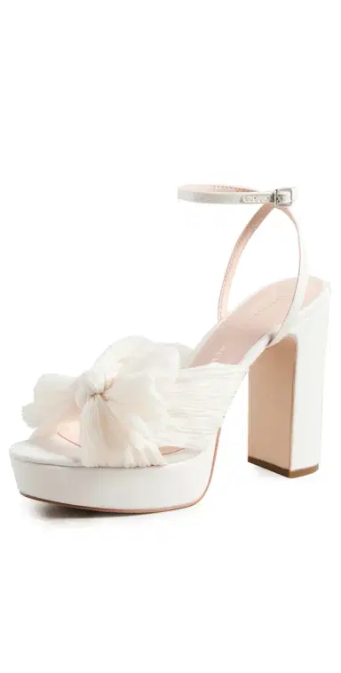 Loeffler Randall Natalia Platform Pleated Bow Sandals | Thumbnail 1
