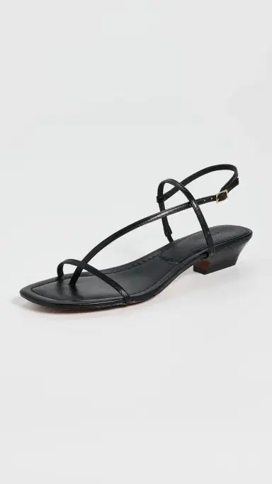 Madewell The Maycie Asymmetric T-Strap Sandals True Black | Thumbnail 2