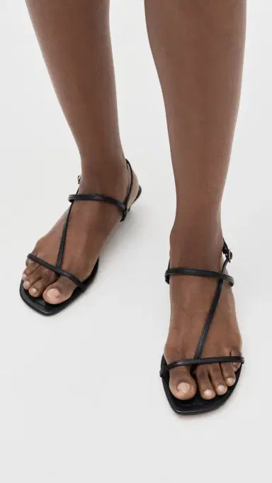 Madewell The Maycie Asymmetric T-Strap Sandals True Black | Thumbnail 3
