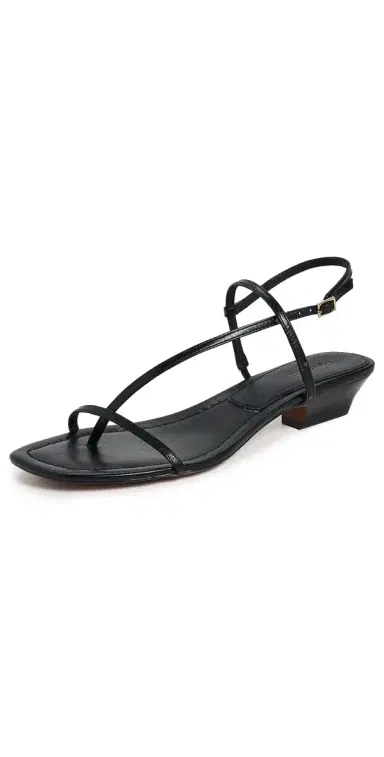 Madewell The Maycie Asymmetric T-Strap Sandals True Black | Thumbnail 1