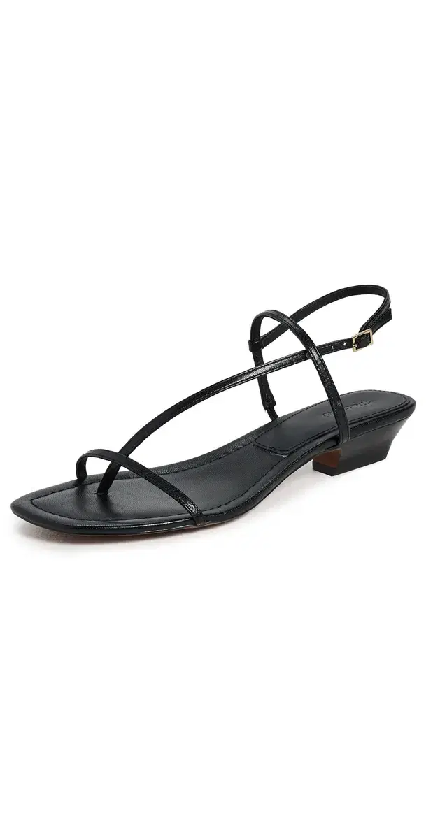 Madewell The Maycie Asymmetric T-Strap Sandals True Black