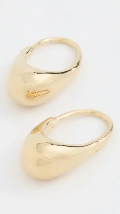 Otiumberg Roscida Drop Hoops Gold One Size | Thumbnail 4